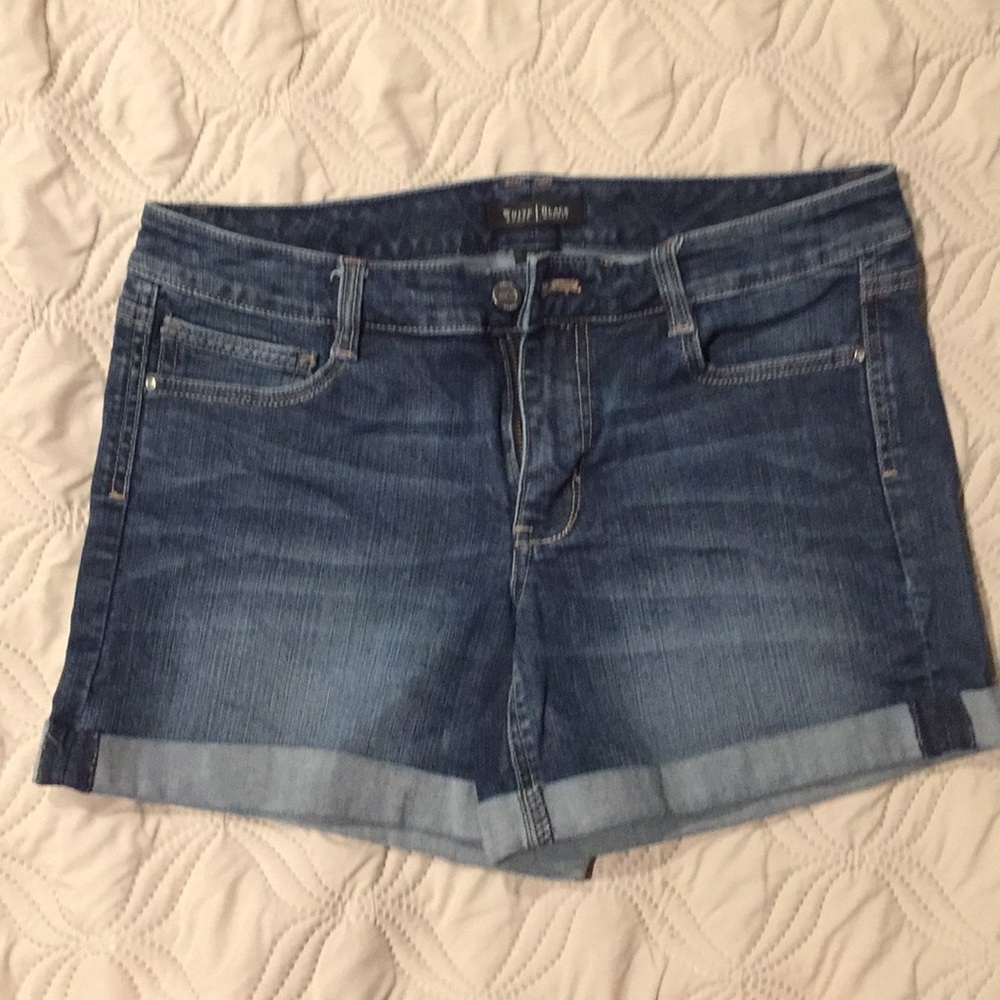 WHBM denim shorts with cuffed hem